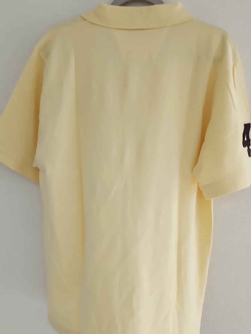 Ralph Lauren Men's Polo Shirt in Pale Yellow with Black Pony